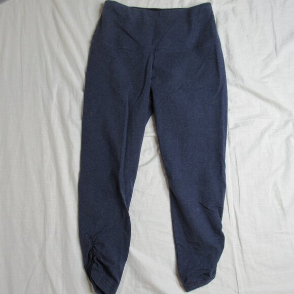 Lysse Blue Ruched Crop Leggings 23" Women's M Medium - Picture 7 of 9